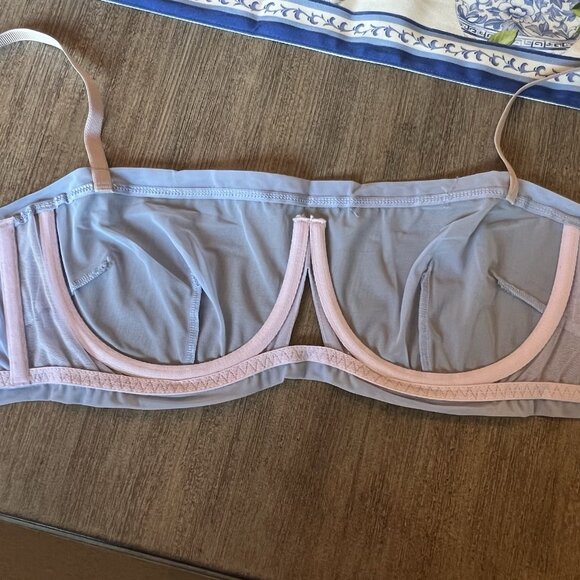 NWT We Are HAH Free People Wired Bra 30-38C Periwinkle Sheer 32C 34C 36C 38C - Picture 9 of 12